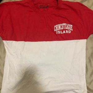 Long Red and White Shirt From the cruise